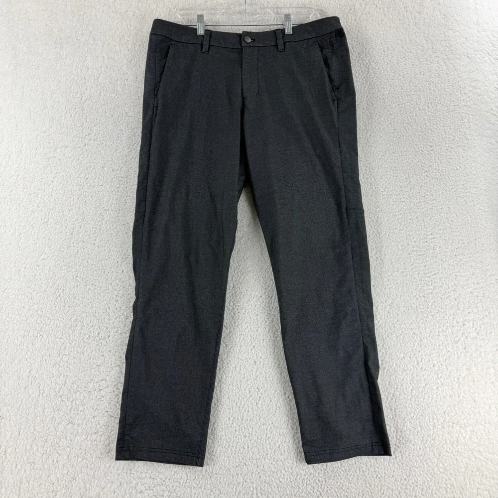 Lululemon ABC Classic Fit Pant Mens Size 34 Gray Casual Straight Leg Career Work